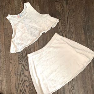 Free People Skirt and Crop Top Set